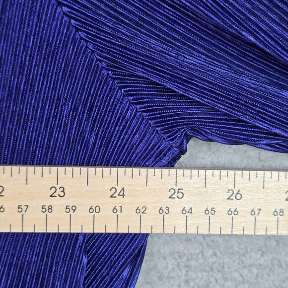 Soho Apparel Womens Bomber Jacket XL Purple Pleated Lightweight Ribbed Zip Up - Picture 9 of 10